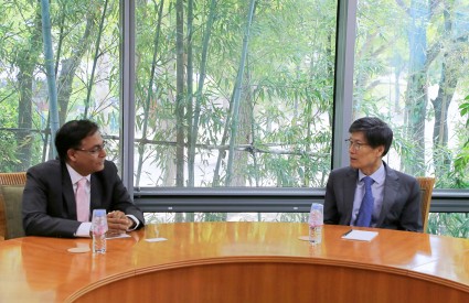 A meeting with the Ambassador of India to the Republic of Korea